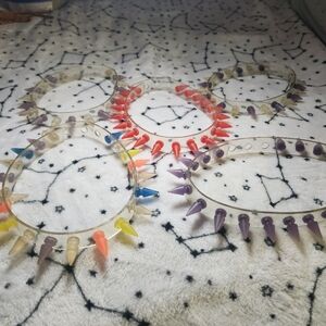 Multicolor Spike Choker Necklaces